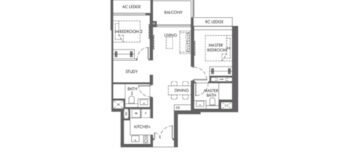 The-HILL-At-One-North-Floor-Plan-2B-S3A The-HILL-At-One-North-Floor-Plan-2B-S3A