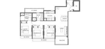 The-HILL-At-One-North-Floor-Plan-3B-5 The-HILL-At-One-North-Floor-Plan-3B-5